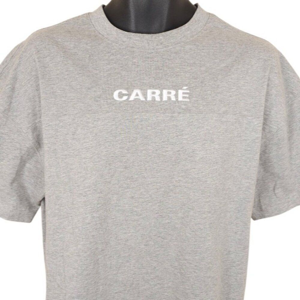 Carré Grid Iron Shirt Mens Size Small Gray OVERSIZED Fit Streetwear
